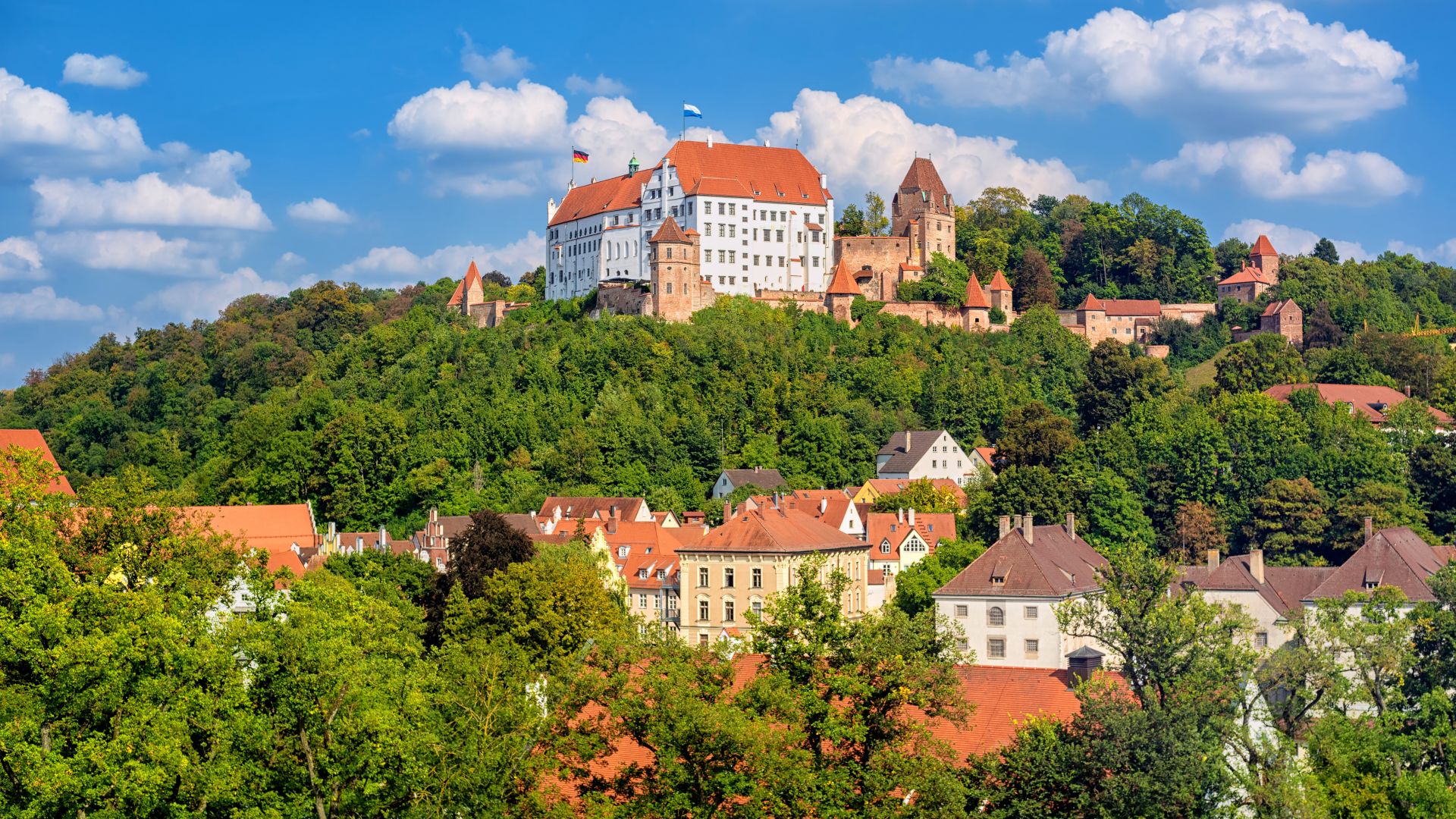 Landshut: Château Trausnitz au-dessus de la vieille ville