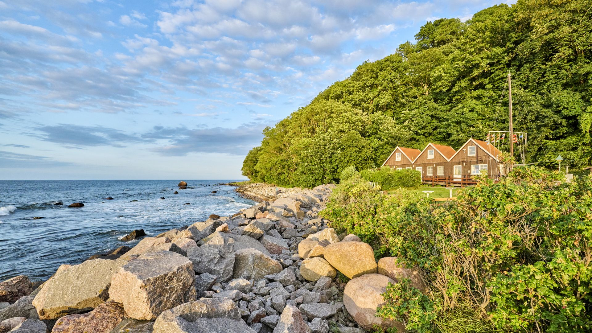 Lohme : maisons au bord de la mer Baltique à Lohme