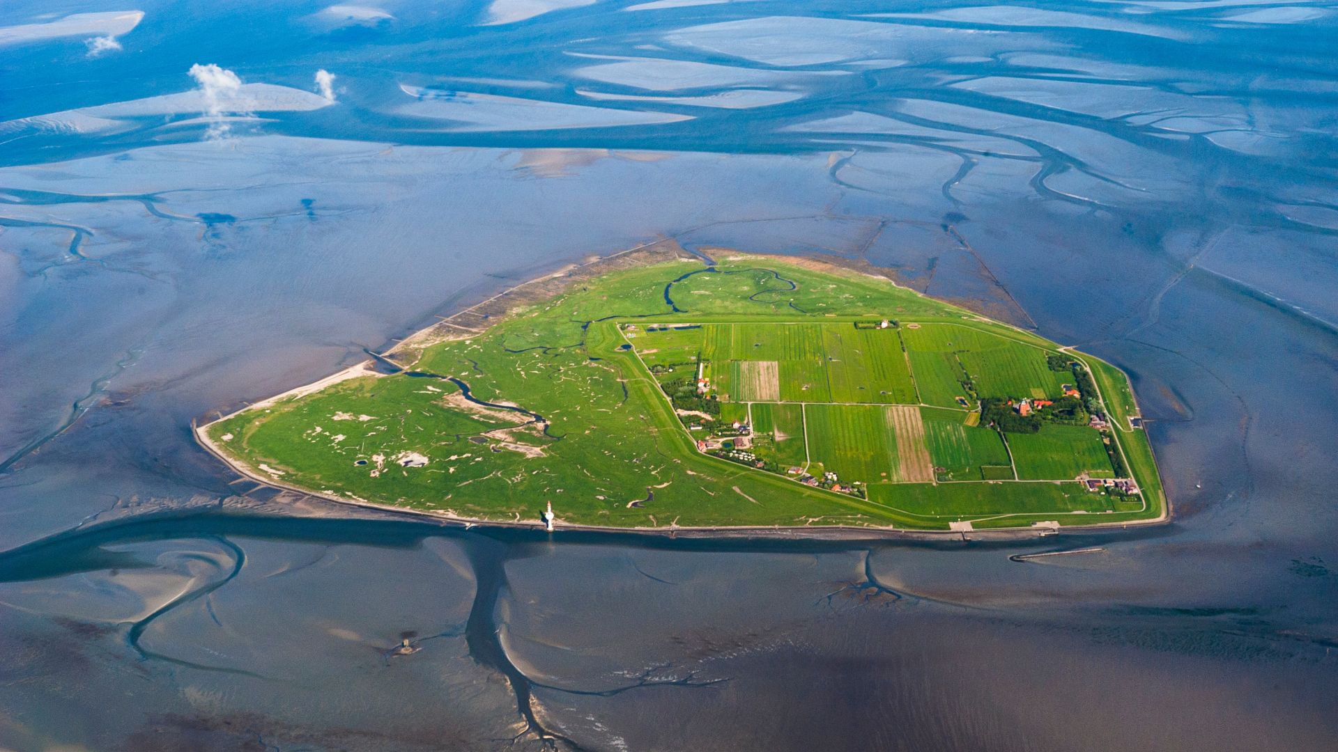 Neuwerk Island in Hamburg at the mouth of the Elbe