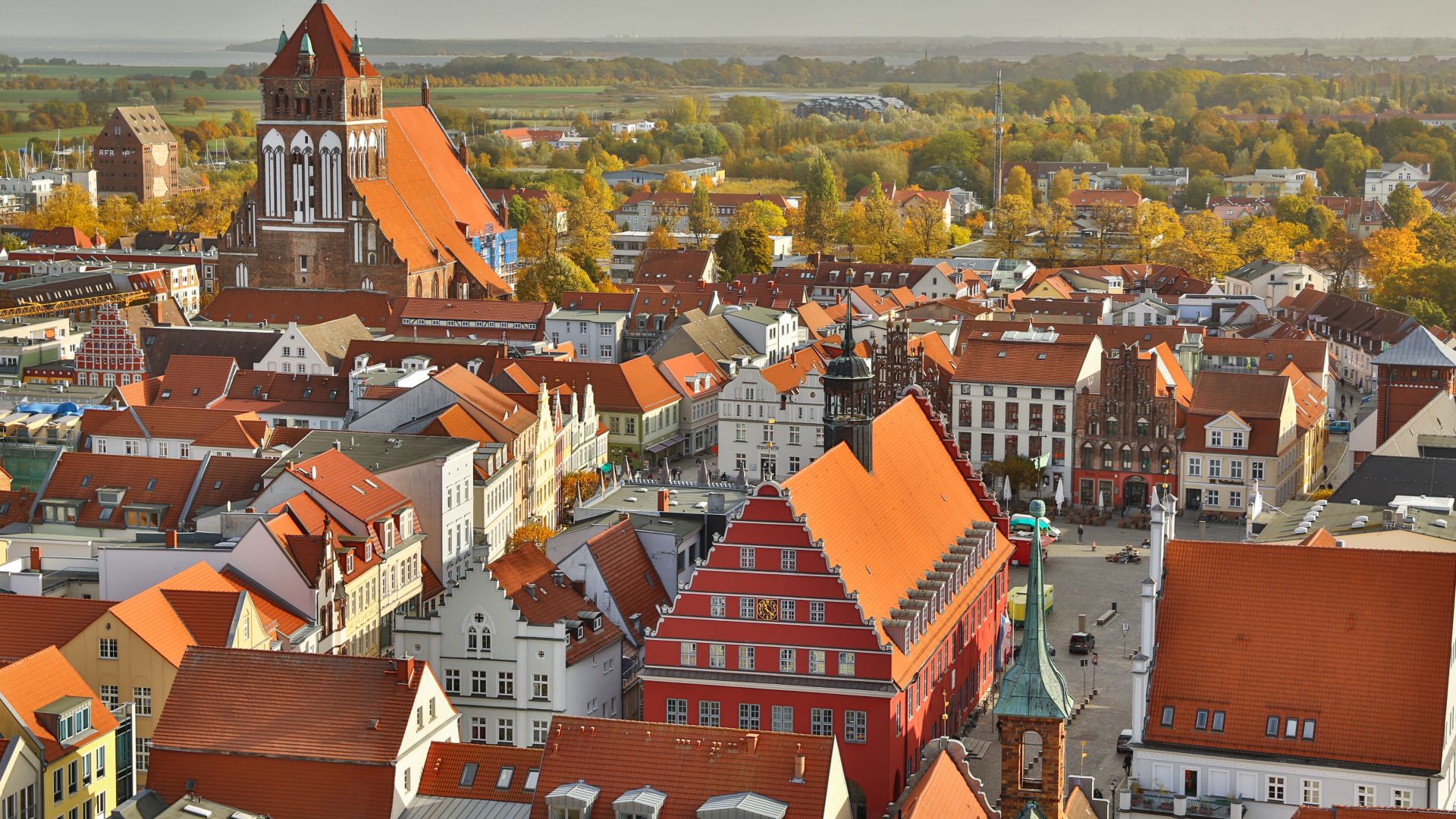 Greifswald vue d`en haut