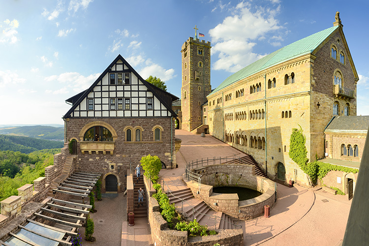 Eisenach: Innenhof der Wartburg, UNESCO Welterbe