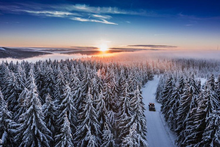 Thüringer Wald: Wandergebiet Masserberg-Schleusegrund im Schnee