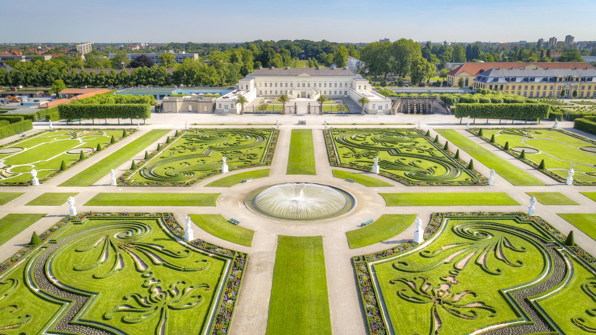 Herrenhausen Palace and the Herrenhausen Gardens in Hanover.