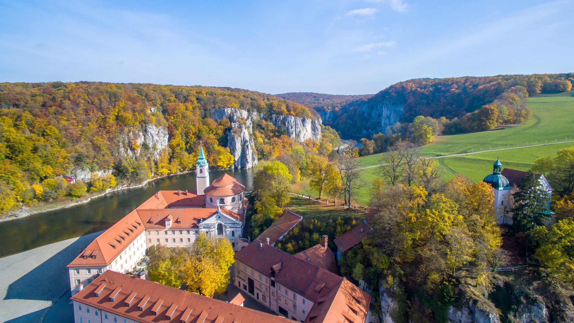 Sentier panoramique du Danube: Le monastère Weltenburg près de Kelheim