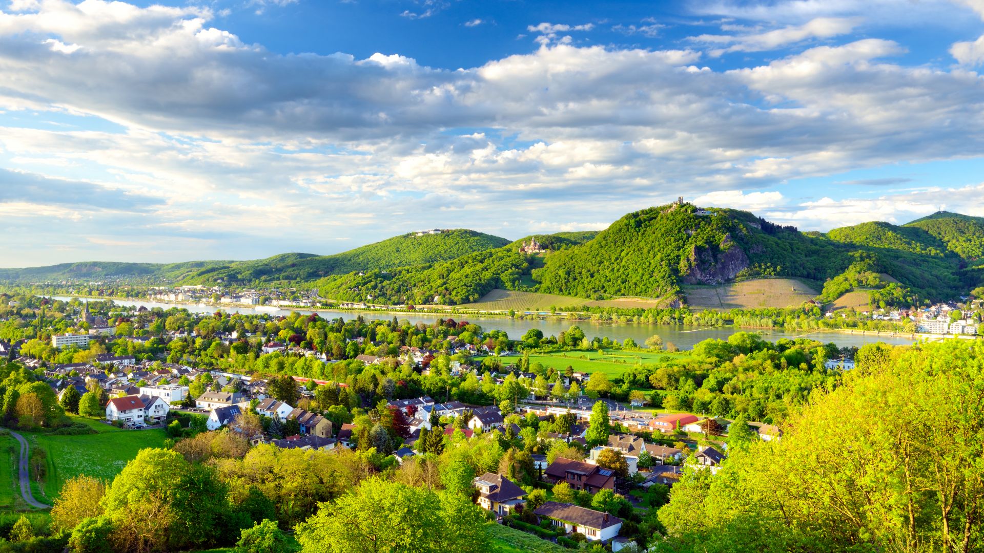 Bonn: Rhein mit dem Siebengebirge