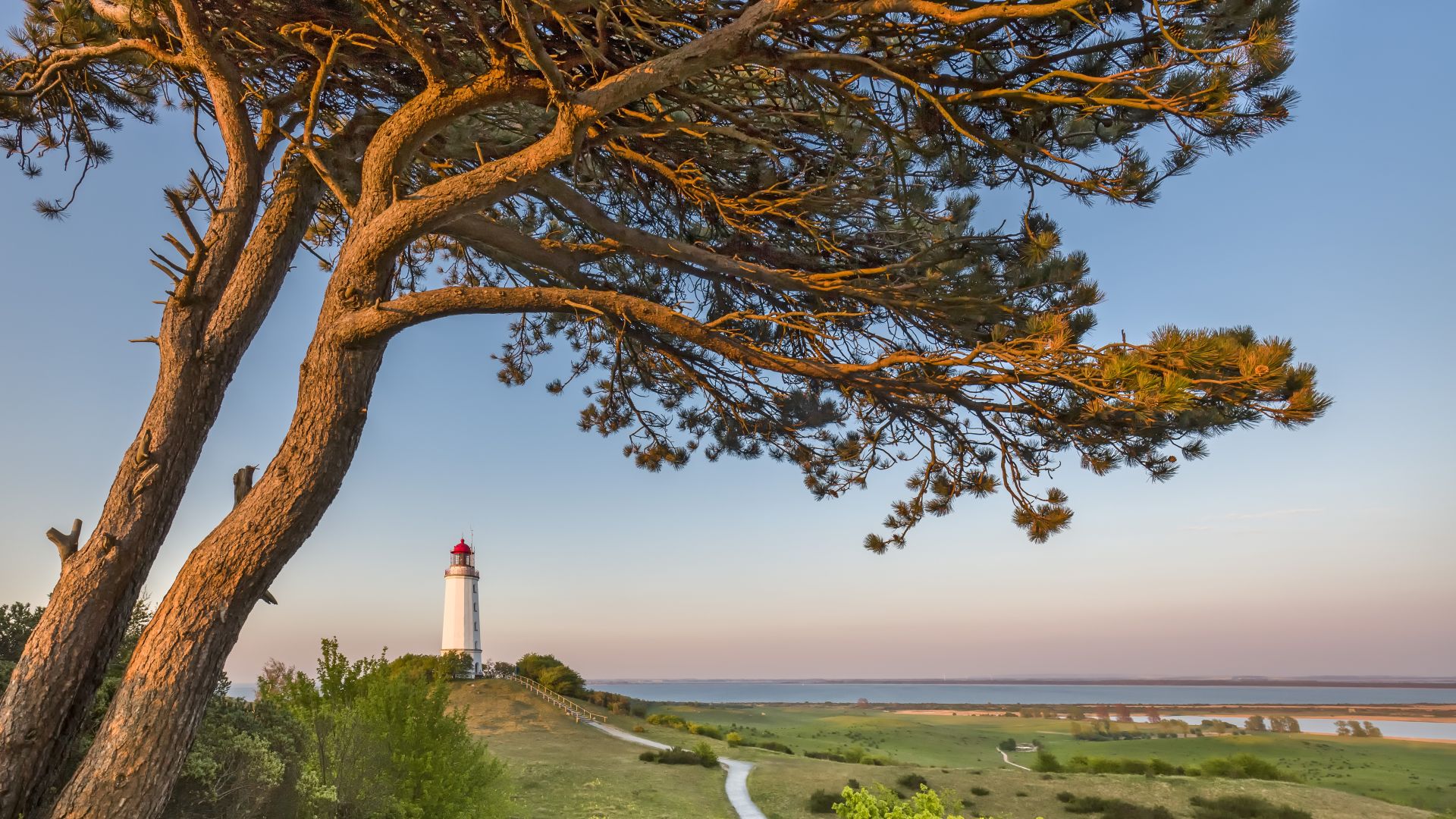 Hiddensee: Lighthouse at the sea