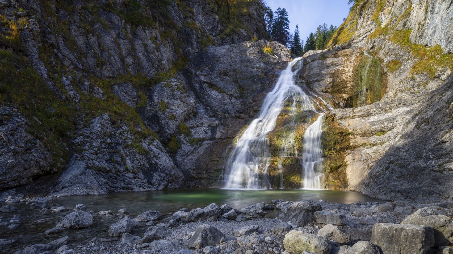 Jachenau: Wasserfall der Großen Laine