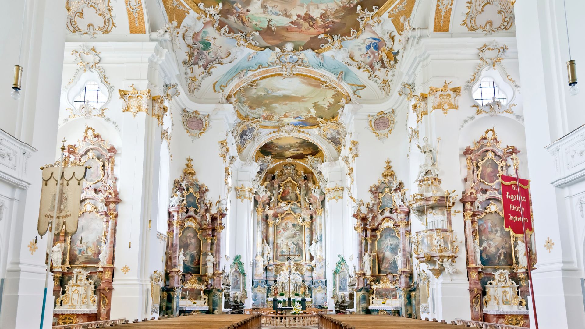 Roggenburg: Vue intérieure du monastère de Roggenburg