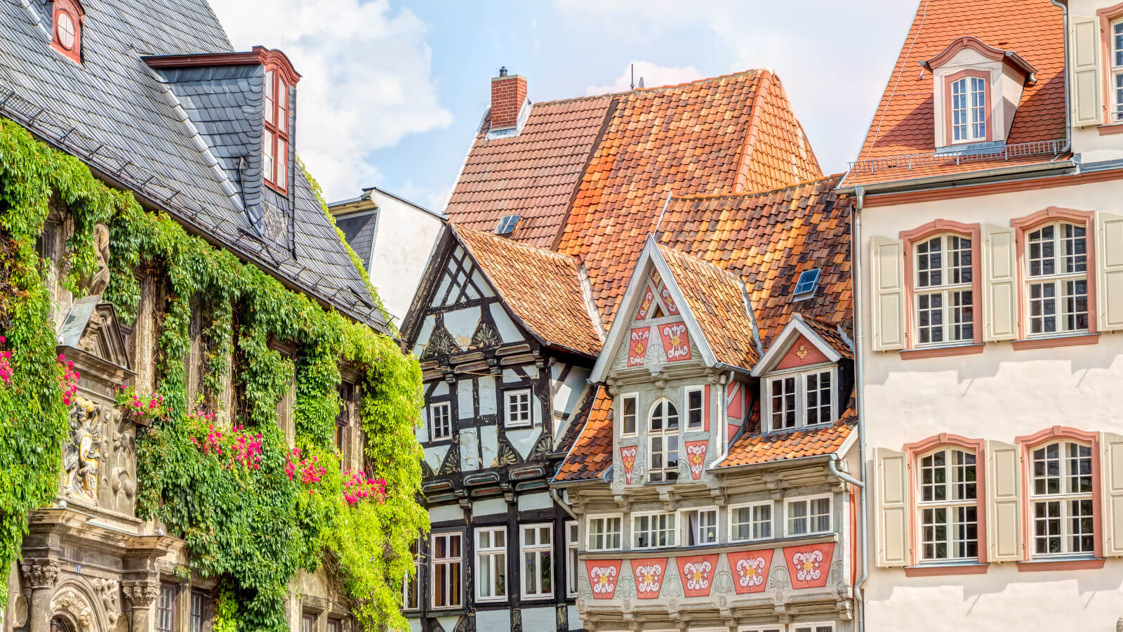 Quedlinburg: Altstadt Häuserfassade