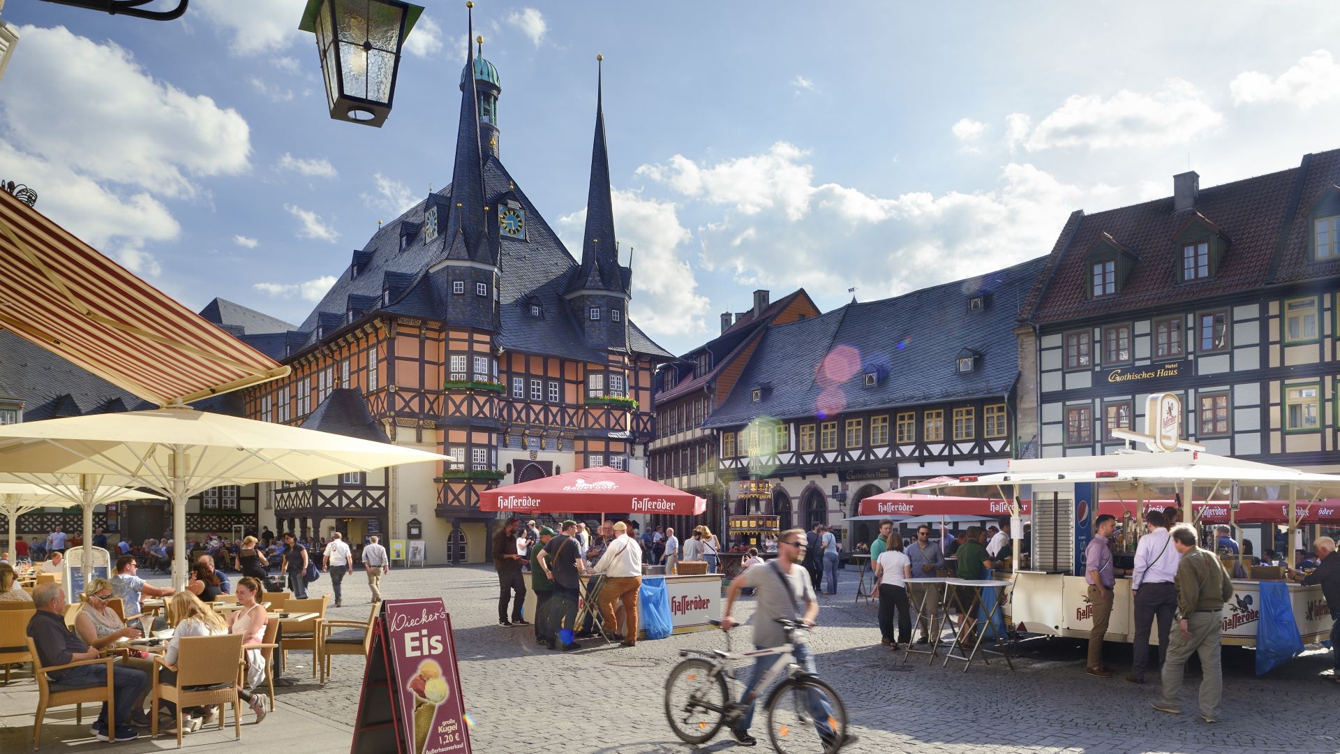 Wernigerode : Hôtel de ville et place du marché