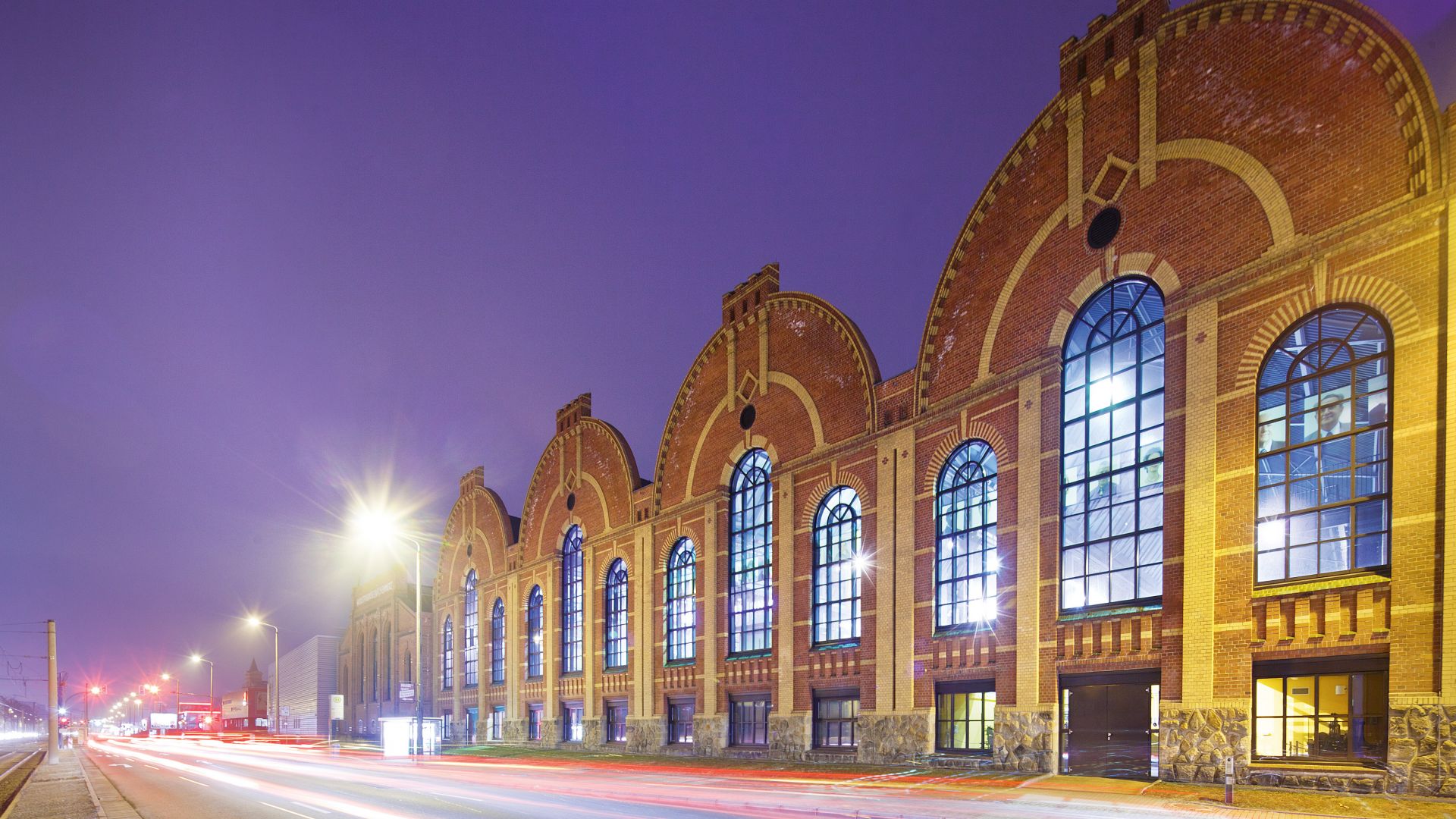 Chemnitz: Saxon Museum of Industry in the evening