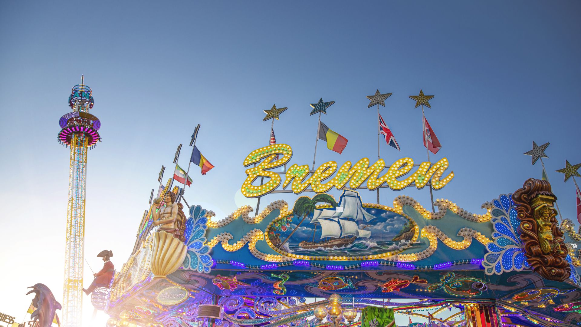 Bremen: Volksfest Freimarkt am Abend